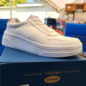 Dr. Scholls shoes Womens Essential white Faux Leather Slip On Fashion Sneakers